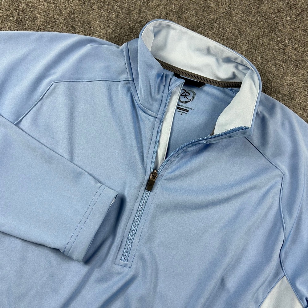 Zero Restriction Pullover Mens Medium Blue 1/4 Zip Golf Tour Series Athletic